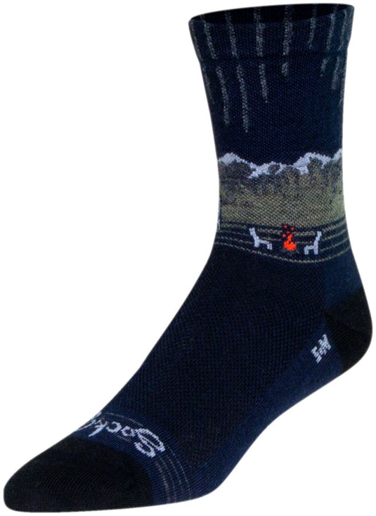 Pack of 2 SockGuy Wild Wool Socks - 6", Small/Medium