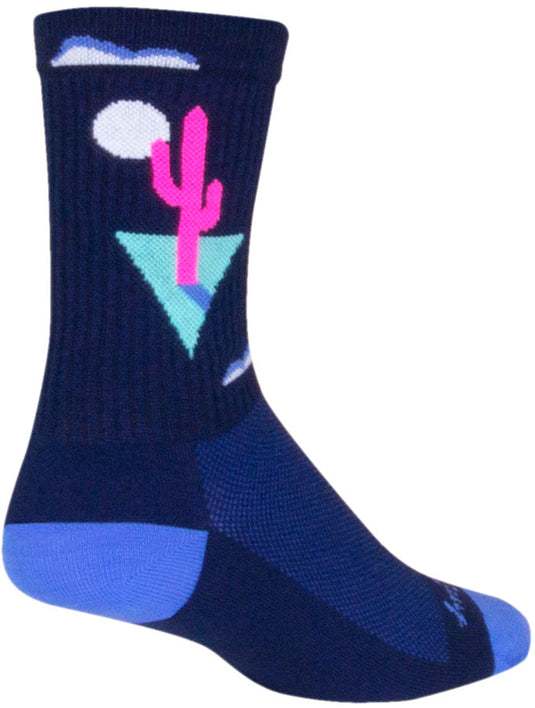 SockGuy Crew Cactal Socks - 6", Blue, Small/Medium