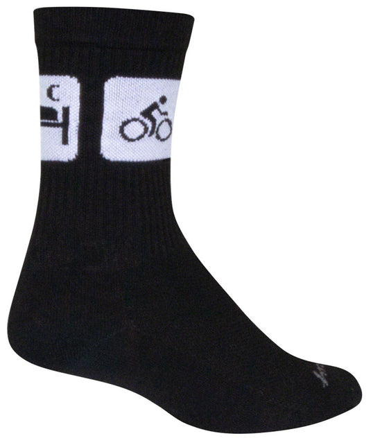 SockGuy Crew Repeats Socks - 6", Black, Large/X-Large