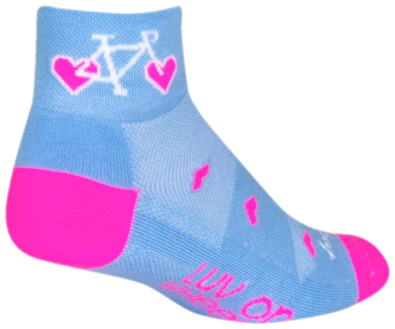 Load image into Gallery viewer, SockGuy Classic Wheel Luv Socks - 2&quot;, Blue, Small/Medium
