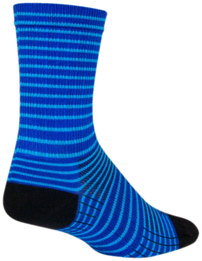 Load image into Gallery viewer, SockGuy SGX Royal Stripes Socks - 6&quot;, Royal, Small/Medium
