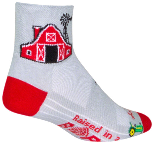 SockGuy Classic Barn Socks - 3", White, Small/Medium