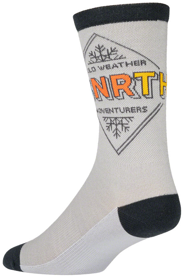 Load image into Gallery viewer, 45NRTH Adventure Crew Lightweight Wool Sock - Gray/Dark Blue, Large
