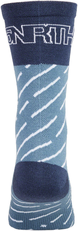 45NRTH Snow Band Lightweight Wool Sock - Light Blue/Blue, Medium