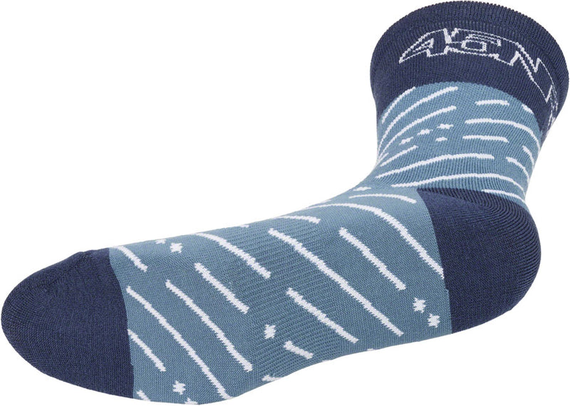 Load image into Gallery viewer, 45NRTH Snow Band Lightweight Wool Sock - Light Blue/Blue, Medium
