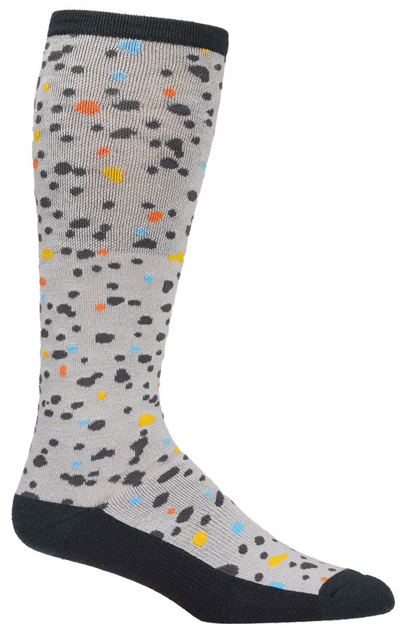 Load image into Gallery viewer, 45NRTH Speck Heavyweight Knee High Wool Sock - Gray/Dark Blue, Large
