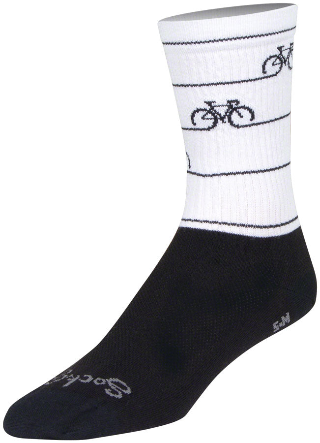 Load image into Gallery viewer, SockGuy Crew Cyclepath Socks - 6&quot;, Small/Medium
