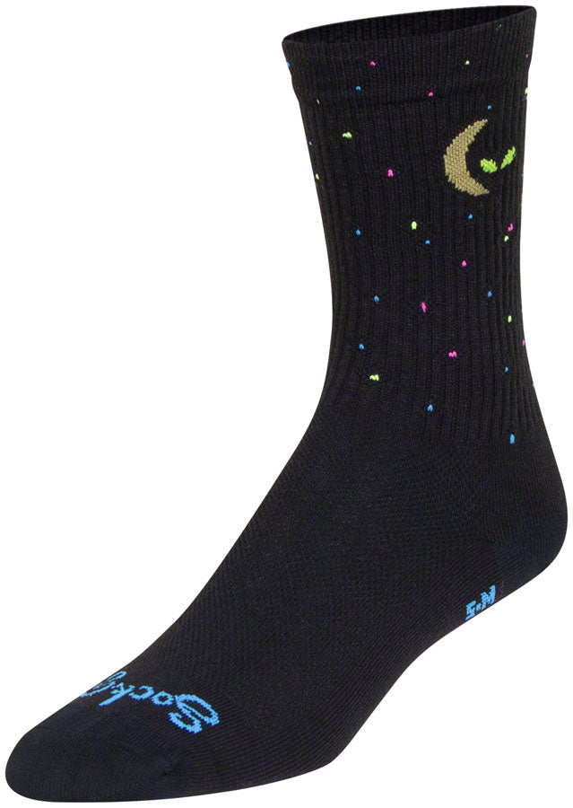 Load image into Gallery viewer, SockGuy Crew Lunalien Socks - 6&quot;, Small/Medium
