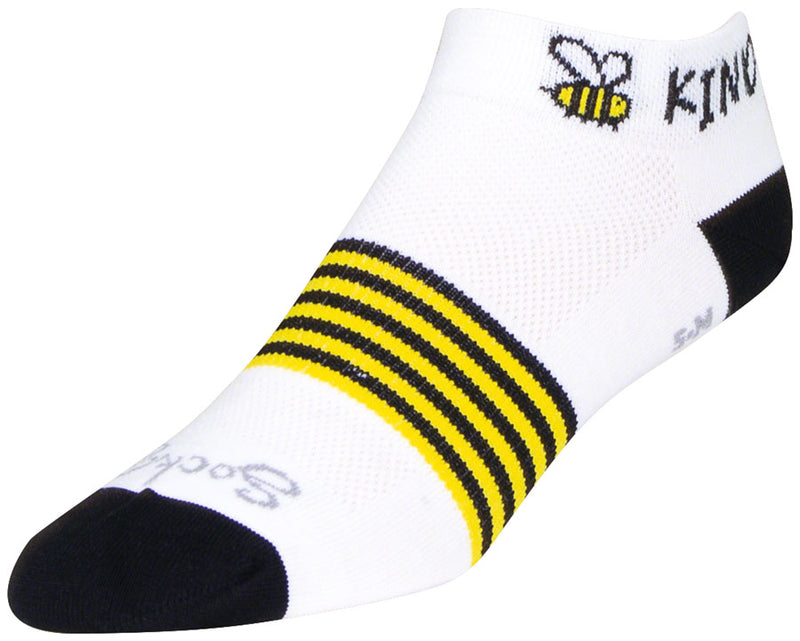 Load image into Gallery viewer, SockGuy Classic Bee Kind Socks - 1&quot;, Small/Medium
