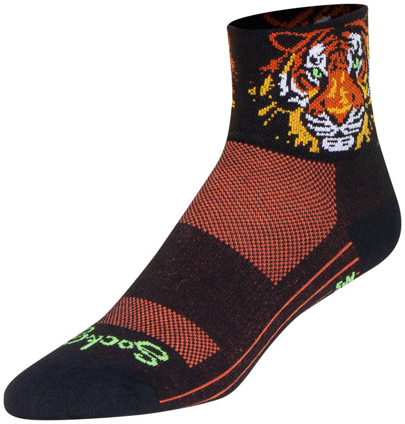 Load image into Gallery viewer, SockGuy Classic Easy Tiger Socks - 3&quot;, Large/X-Large
