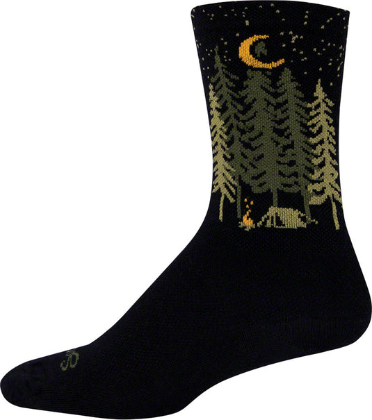 Pack of 2 SockGuy Wool Camper Socks - 6 inch, Black, Small/Medium