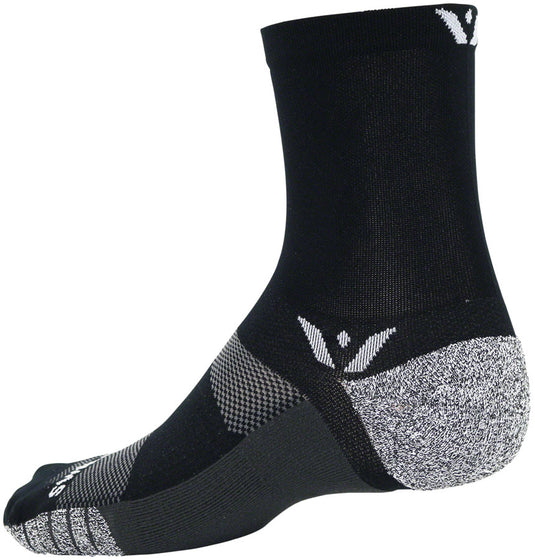 Swiftwick Flite XT Mid Crew Socks - 5", Black, X-Large