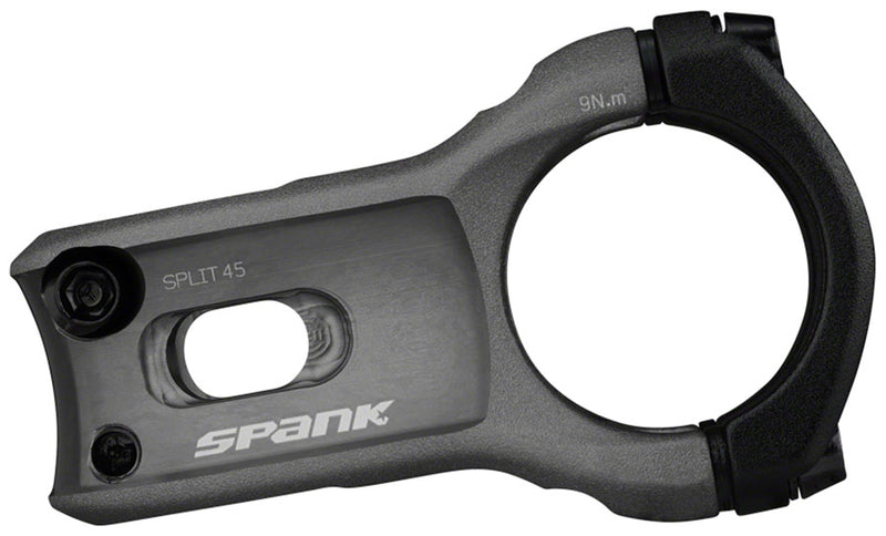 Load image into Gallery viewer, Spank Split 35 Stem 45mm Length 35mm Bar Clamp +/-0 Green Metal Mountain Bike
