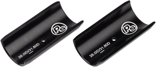 Problem Solvers Handlebar Shim - 26.0 to 31.8mm, 60mm Length, Black