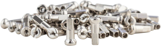 DT Swiss Pro Head Brass Nipples: 2.34 x 14mm, Silver, Box of 100