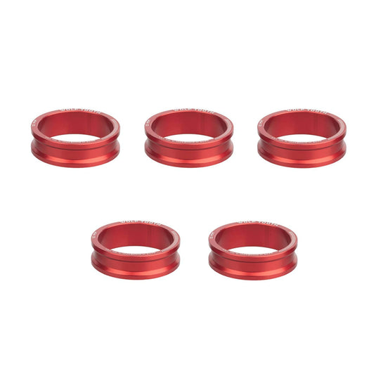 Pack of 2 Wolf Tooth Headset Spacer 5 Pack, 3mm, Red