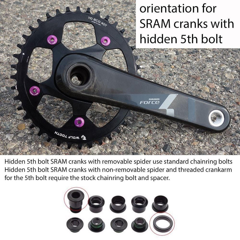 Load image into Gallery viewer, Wolf Tooth Chainring 40t 110 BCD 5-Bolt 10/11/12-Speed Alloy Cyclocross &amp; Road
