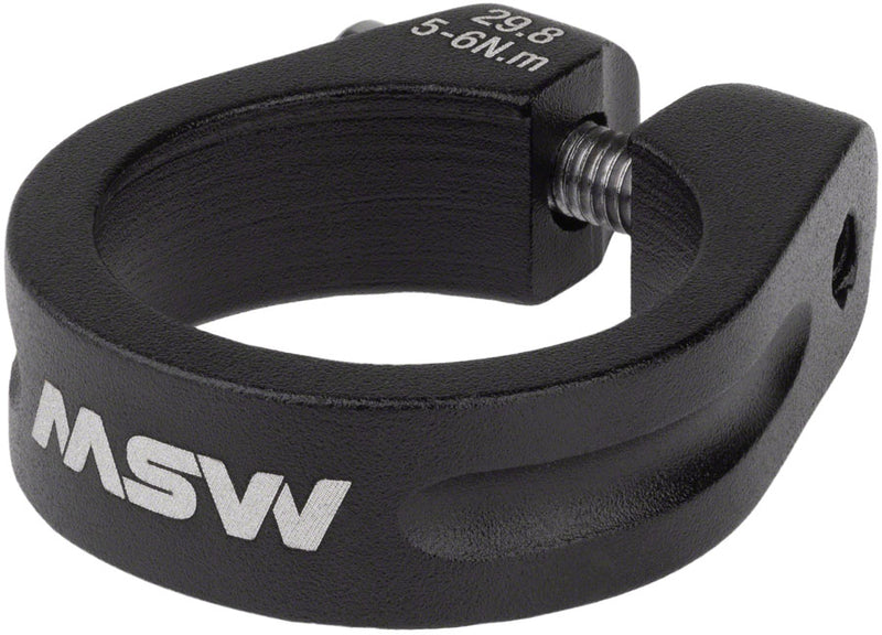 Load image into Gallery viewer, MSW Seatpost Clamp - 29.8mm, Bolt-On, Black
