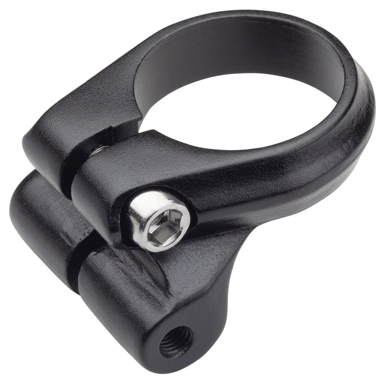 Load image into Gallery viewer, Problem Solvers Seatpost Clamp - 31.8mm, Bolt-On, Black w/ Rack Mounts
