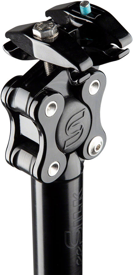 Cane Creek eeSilk Suspension Seatpost - Alloy, 27.2 x 375mm, 20mm Travel, Black