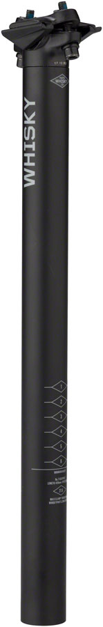 WHISKY No.7 Alloy Seatpost - 31.6 x 400mm, 0mm Offset, Matte Black