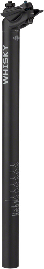 WHISKY No.7 Alloy Seatpost - 27.2 x 400mm, 18mm Offset, Matte Black