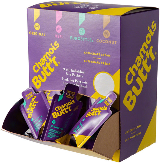 Chamois Butt'r Eurostyle: 0.3oz Packet, POP Box of 75