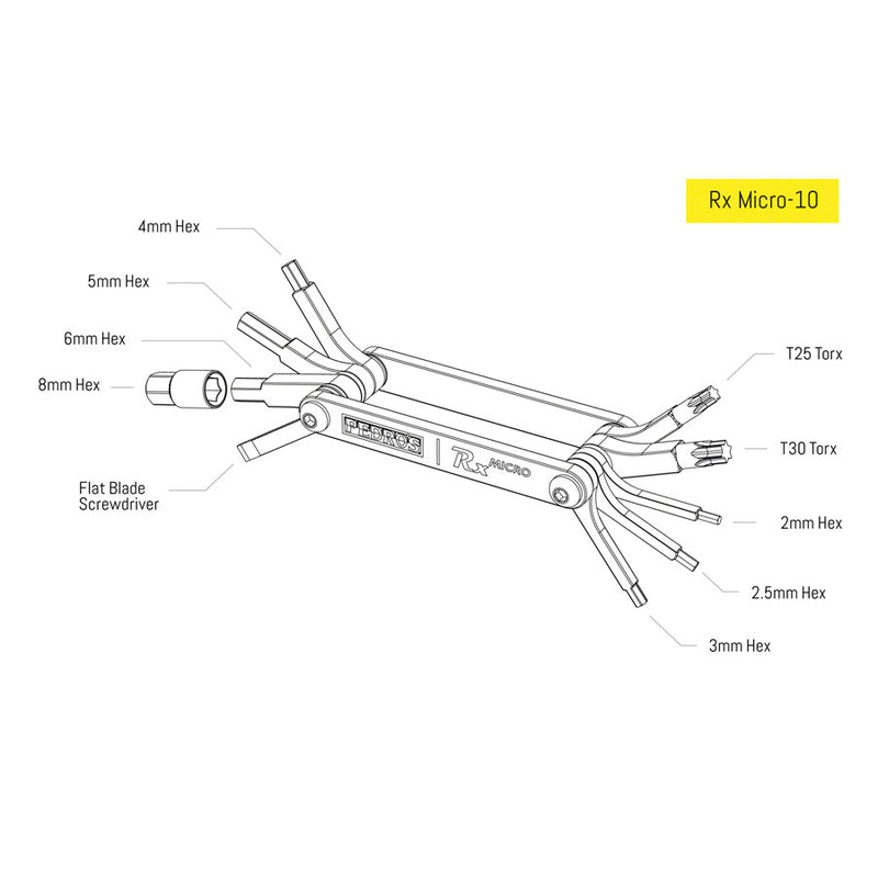 Load image into Gallery viewer, Pedro&#39;s Rx Micro-10 Multi Tool - 10-Function
