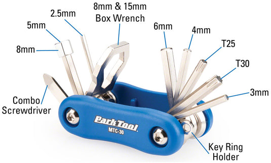 Park MTC-25 Composite Multi-Function Tool Bicycle Multitool Portable Bike Tools