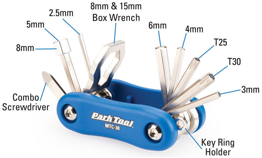 Park MTC-30 Composite Multi-Function Tool Bicycle Multitool Portable Bike Tools