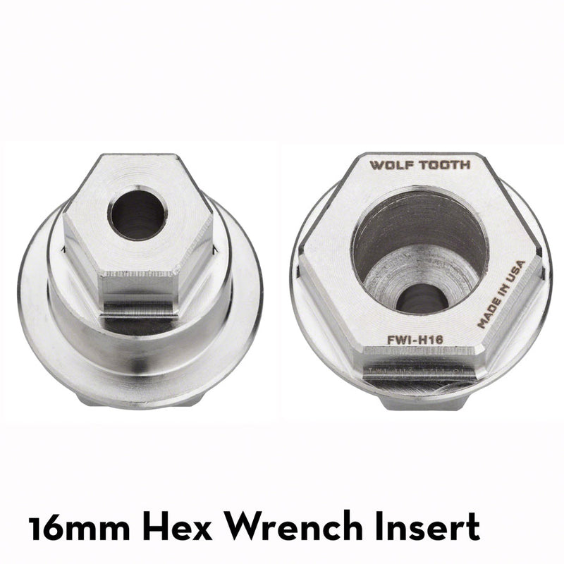 Load image into Gallery viewer, Wolf Tooth Pack Wrench Insert 16mm Hex Nickel Plated 4140 Chromoly Steel
