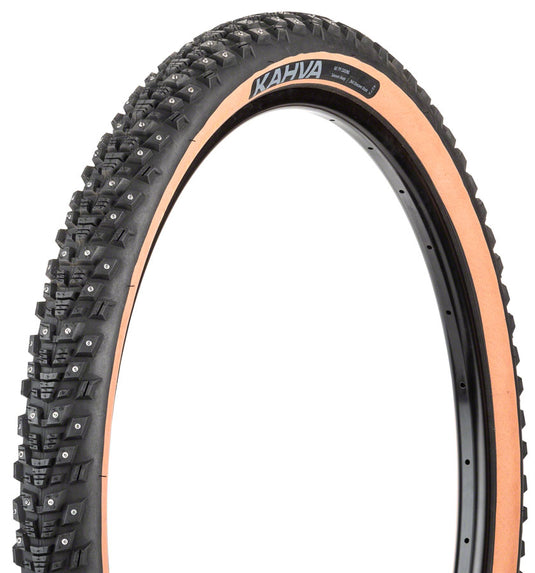 45NRTH Kahva Tire 27.5x2.1 Tubeless Folding Tan 60tpi 240 Concave Carbide Studs