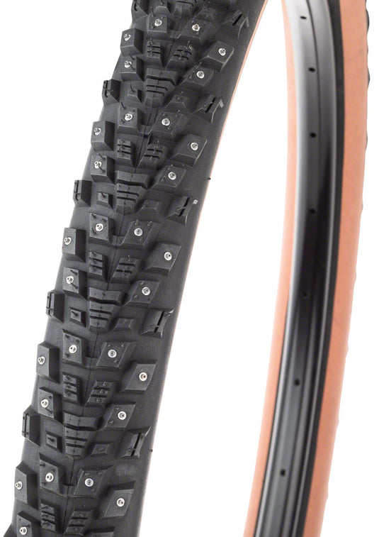 45NRTH Kahva Tire 27.5x2.1 Tubeless Folding Tan 60tpi 240 Concave Carbide Studs