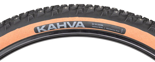 45NRTH Kahva Tire 29 x 2.25 Tubeless Folding Tan 60tpi 252 Concave Carbide Studs