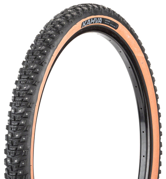 45NRTH Kahva Tire 29 x 2.25 Tubeless Folding Tan 60tpi 252 Concave Carbide Studs