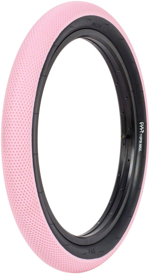 Cult X Vans Tire 20 x 2.4 Clincher Wire Rose Pink/Black Reflective BMX