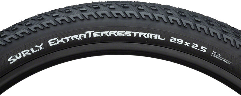 Load image into Gallery viewer, Surly ExtraTerrestrial Tire 29 x 2.5 Tubeless Folding Black 60tpi Touring Hybrid
