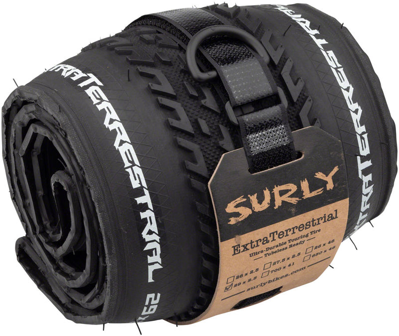 Load image into Gallery viewer, Surly ExtraTerrestrial Tire 29 x 2.5 Tubeless Folding Black 60tpi Touring Hybrid
