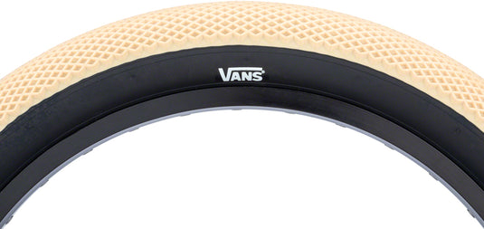 Cult X Tire 20 x 2.4 Clincher Wire Cream Black Classic Waffle Pattern BMX Bike