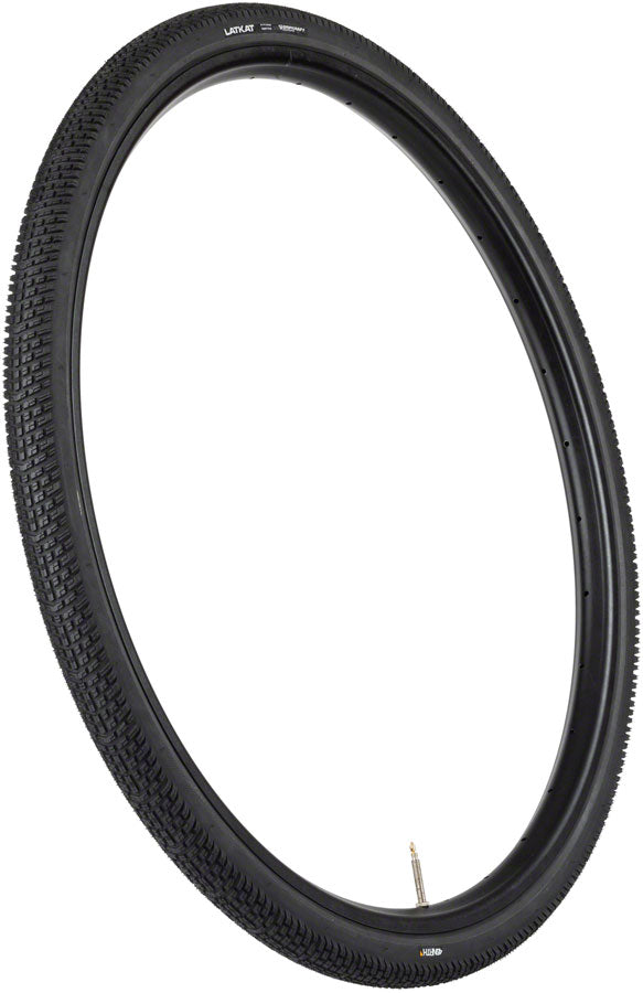 Load image into Gallery viewer, 45NRTH Latkat Tire - 700 x 40, Tubeless, Folding, Black, 60 TPI, Gripkraft Compound
