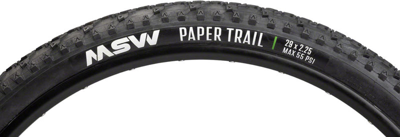 Load image into Gallery viewer, Pack of 2 MSW Paper Trail Tire 29 x 2.25 PSI 55 TPI 33 Wirebead Black Touring Hybrid
