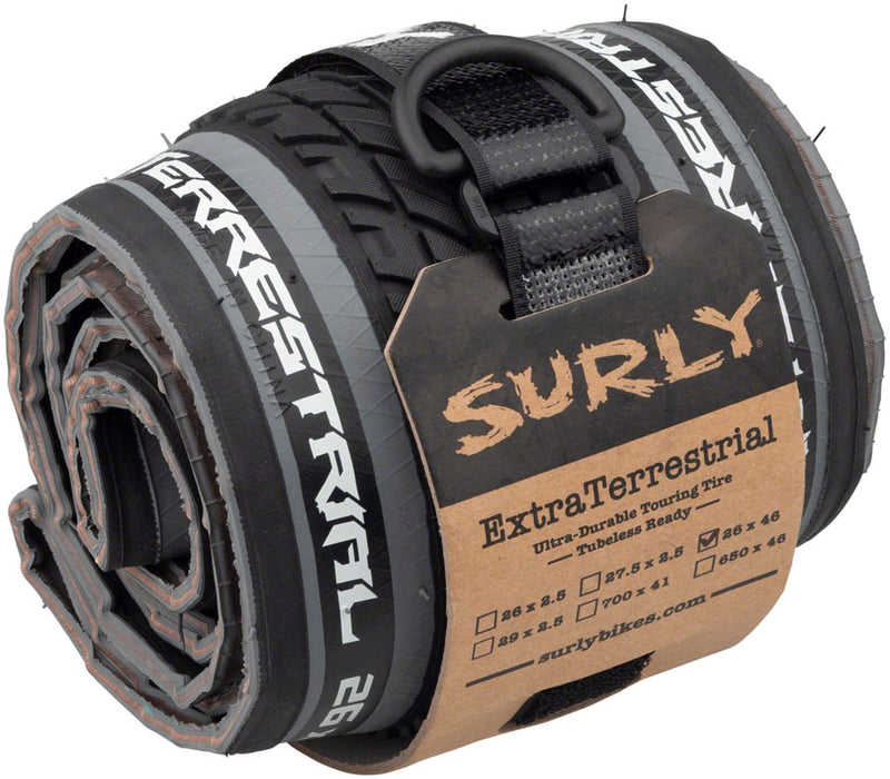 Load image into Gallery viewer, Surly ExtraTerrestrial Tire 26 x 46c Tubeless Folding Black/Slate 60tpi
