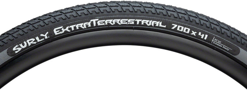 Load image into Gallery viewer, Surly ExtraTerrestrial Tire 700 x 41 Tubeless Folding Black/Slate 60tpi
