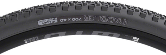 WTB Raddler Tire TCS Tubeless Folding Black Light Fast Rolling 700 x 40