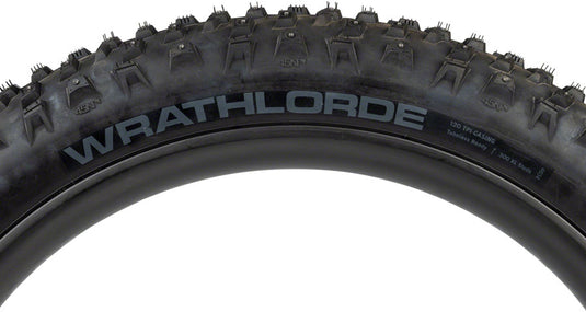 45NRTH Wrathlorde Tire - 27.5 x 4, Tubeless, Folding, Black, 120 TPI, 300 XL Concave Carbide Studs