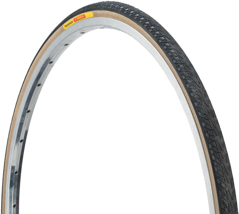 Load image into Gallery viewer, Panaracer Pasela Tire 27x1 PSI 115 TPI 60 Clincher Wire Black/Tan Touring Hybrid
