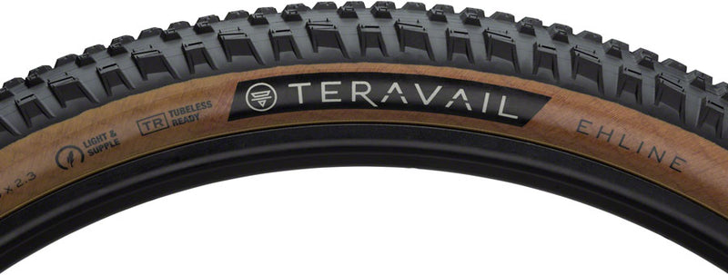 Load image into Gallery viewer, Teravail Ehline Tire 27.5 x 2.3 Tubeless Folding Tan Light and Supple
