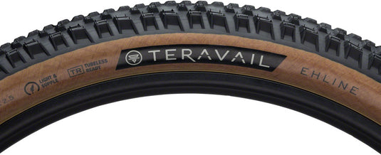 Teravail Ehline Tire 27.5 x 2.5 Tubeless Folding Tan Durable Fast Compound