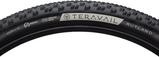 Teravail Rutland Tire 650b x 47 Tubeless Folding Black Durable Gravel