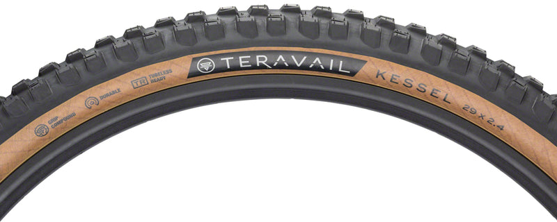 Load image into Gallery viewer, Teravail Kessel Tire 29 x 2.4 TPI 60 Tubeless Folding Tan Durable Mountain Road
